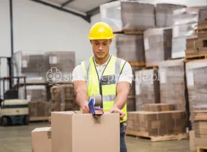 Logistics warehouse worker