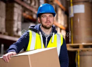 Logistics warehouse worker
